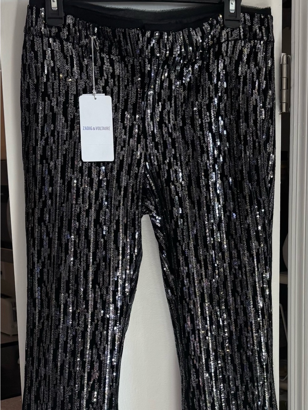 Zadig & Voltaire Black Sequin Pants
